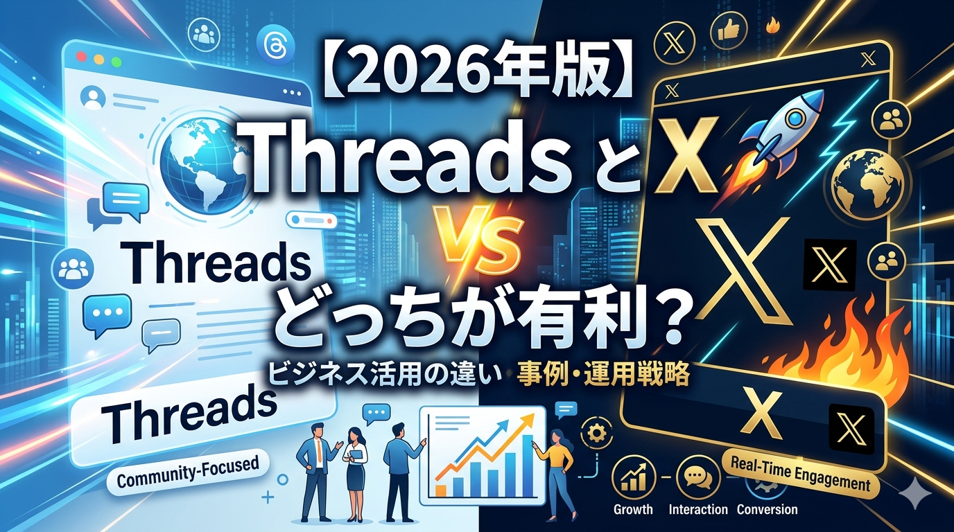 2026年版】ThreadsとXはどっちが有利？ビジネス活用の違いと成功事例